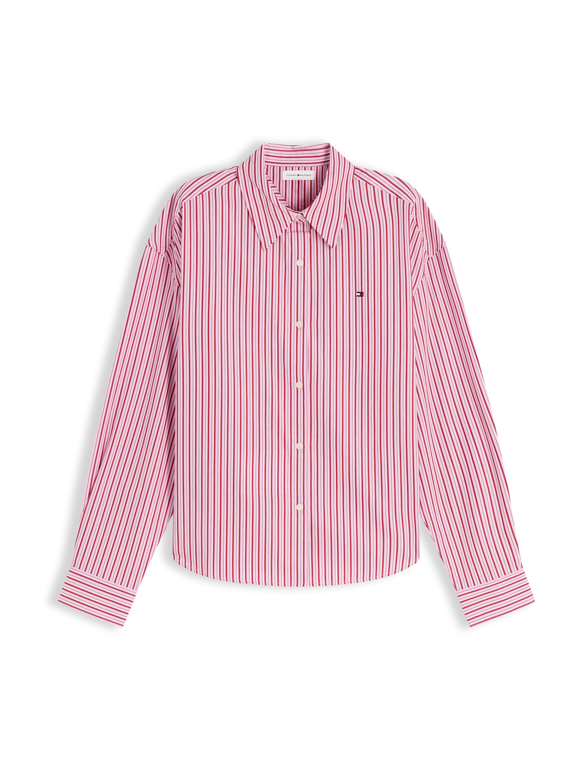 TOMMY HILFIGER Blus 'Boxy Fit' marinblå / rosa / magenta dam