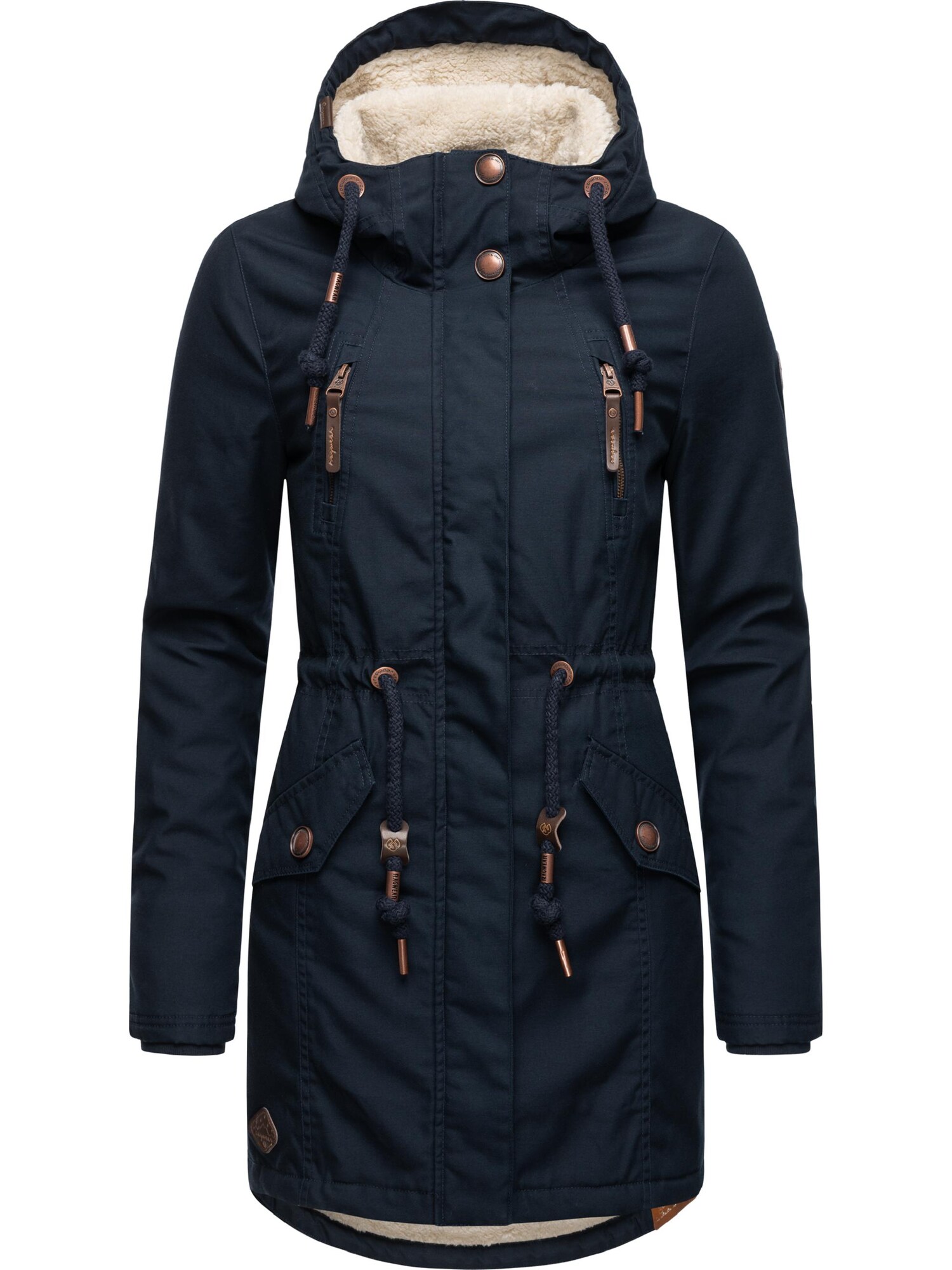 Ragwear Parka de inverno 'Elsie'  azul / navy / branco