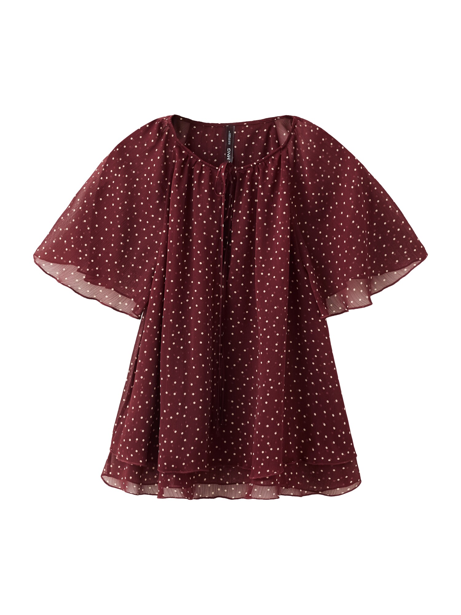 MANGO Bluza 'LURDI'  tamno crvena / bijela