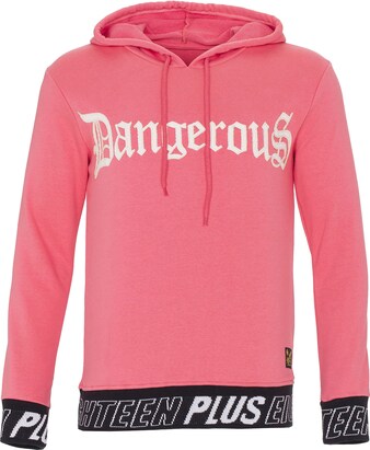 PLUS EIGHTEEN Sweatshirt Pink / Zwart / Wit