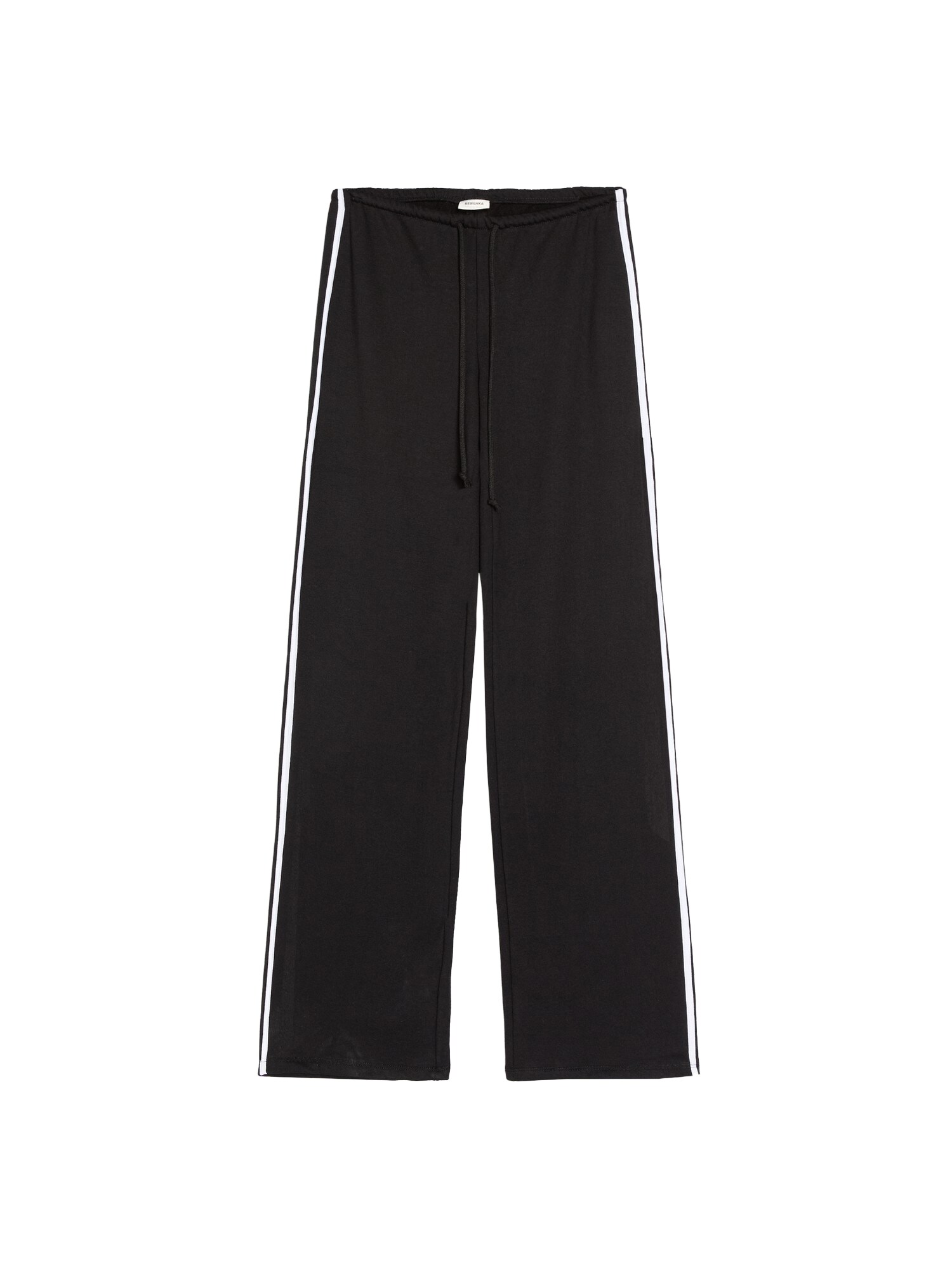 Bershka Pantaloni negru / alb