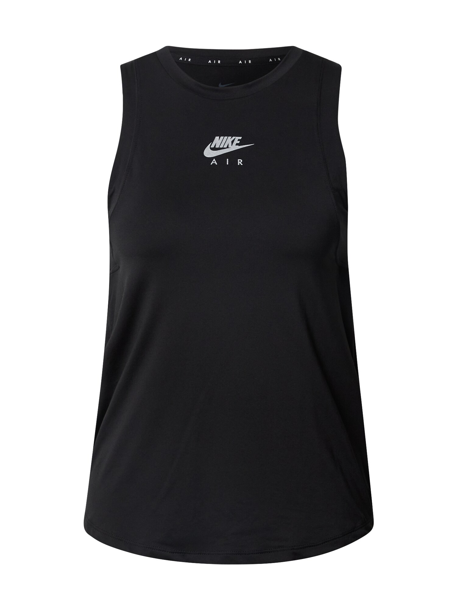 NIKE Sportiniai marškinėliai be rankovių  sidabrinė / juoda