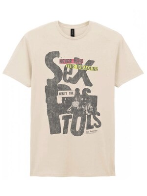 Sex Pistols Camiseta 'Sex Pistols Here¨s The Sex Pistols T-Shirt'  blanco natural