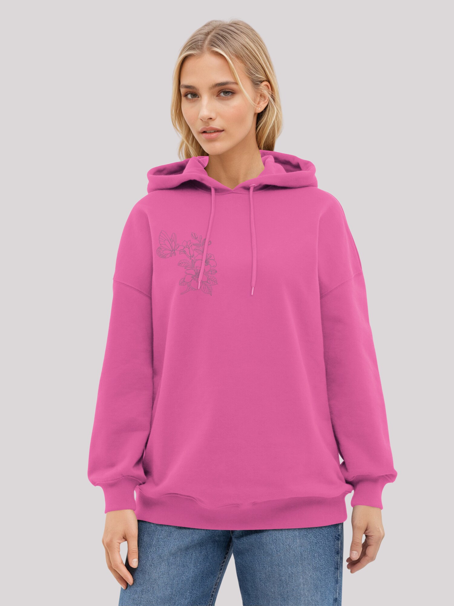 Thumbnail - F4NT4STIC Pullover Schmetterling Blumen bestickt