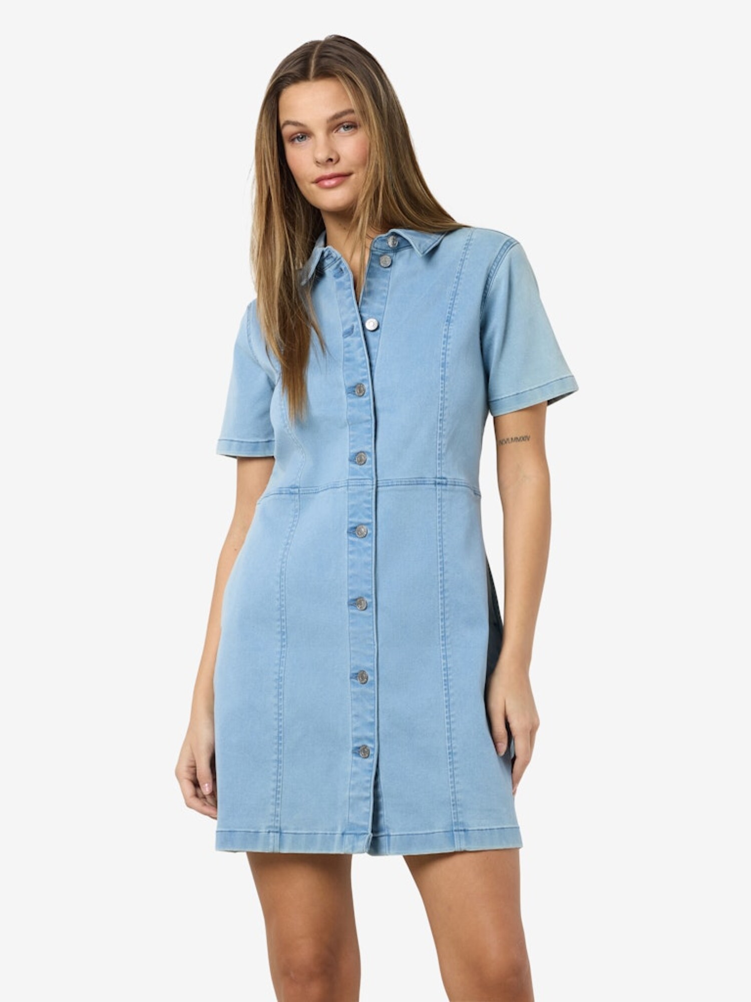 Noisy may Košeľové šaty 'NMNISA' modrá denim (obrázok 5)