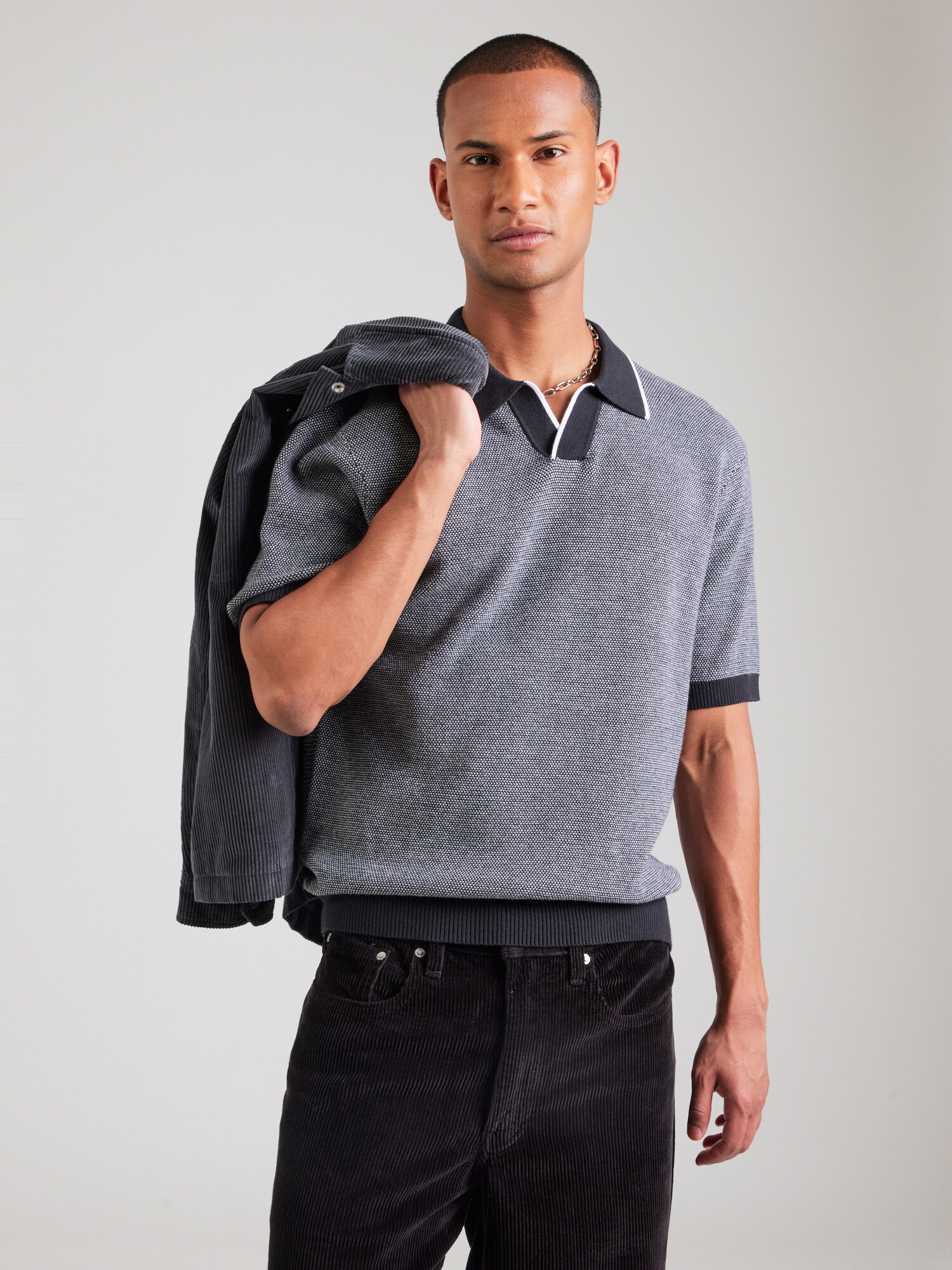 LEVI'S ® Pulóver 'BIRDS EYE'  sötétkék / fehér termék 2. képe