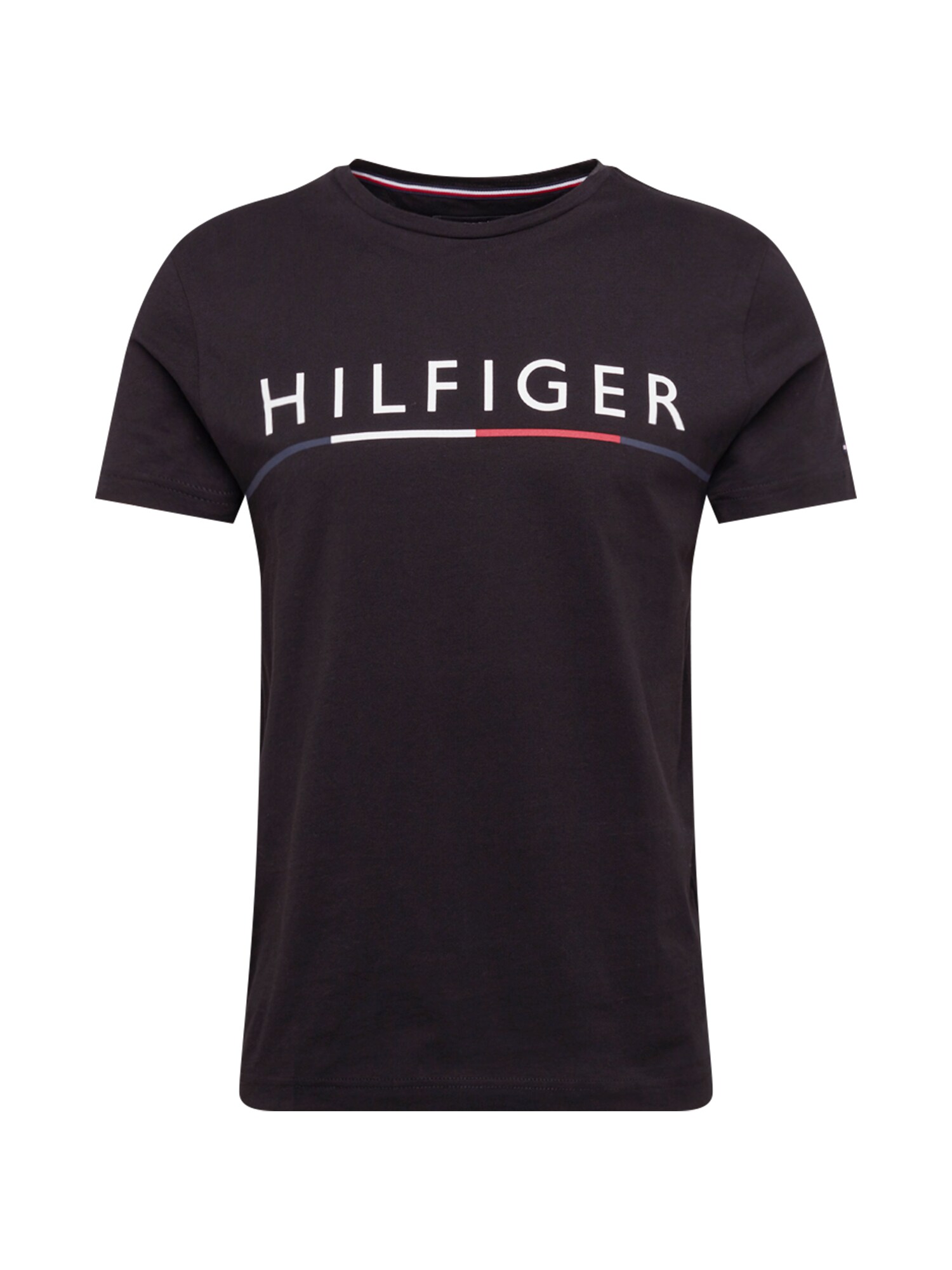 TOMMY HILFIGER Marškinėliai  juoda / balta / mėlyna / raudona