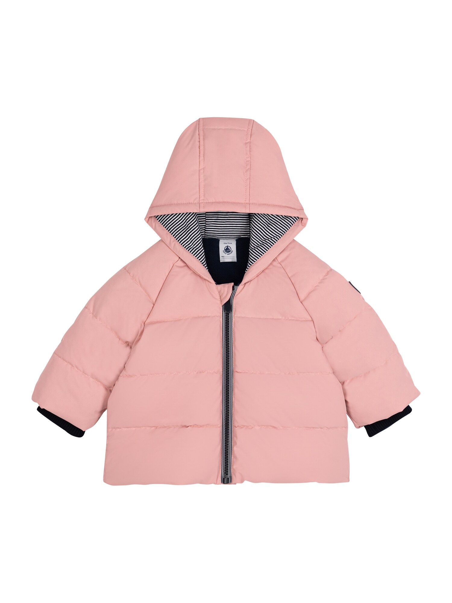PETIT BATEAU Prechodná bunda 'DOUDOUNE' ružová / čierna