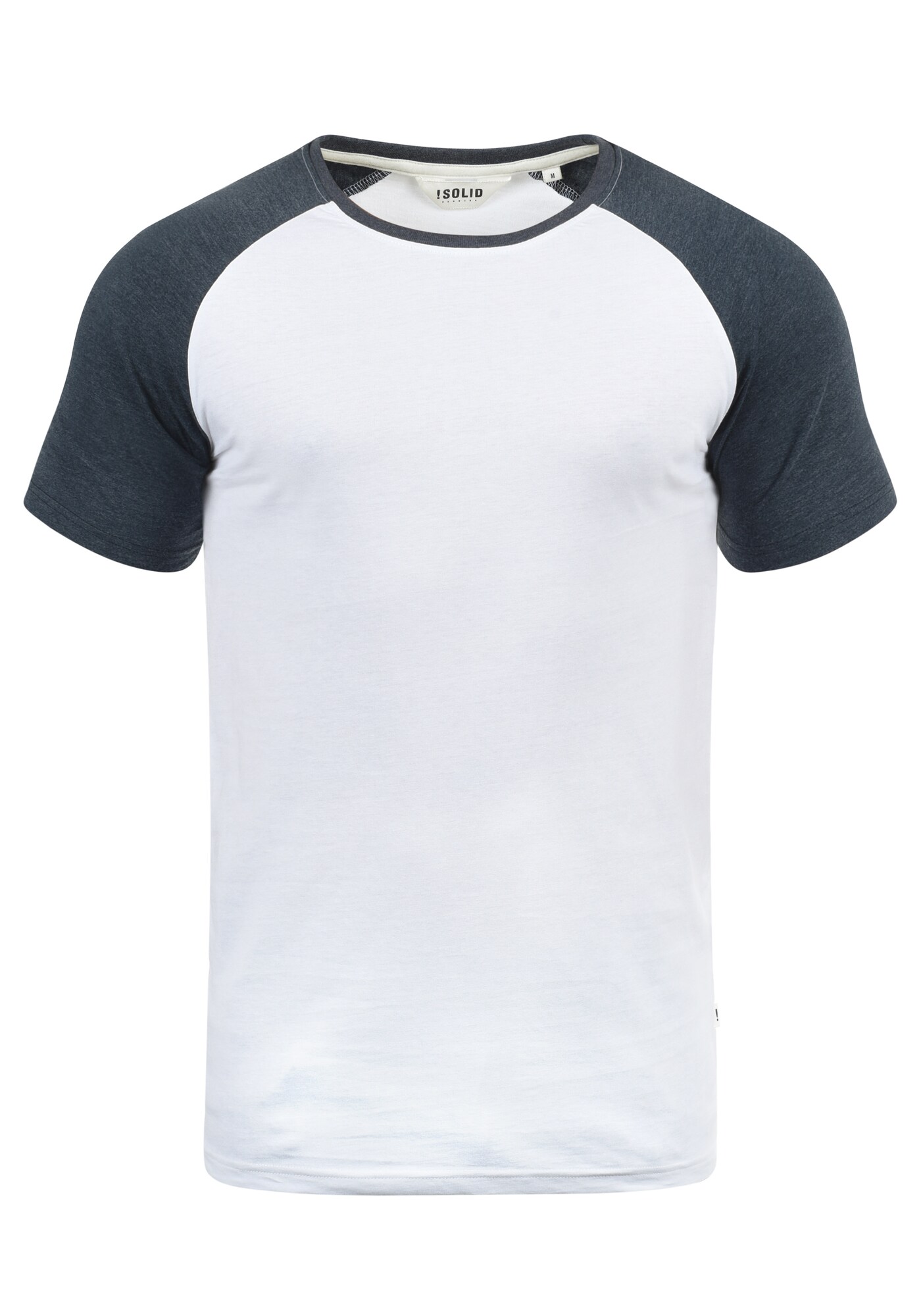 !Solid Camiseta 'Bastian'  gris / blanco