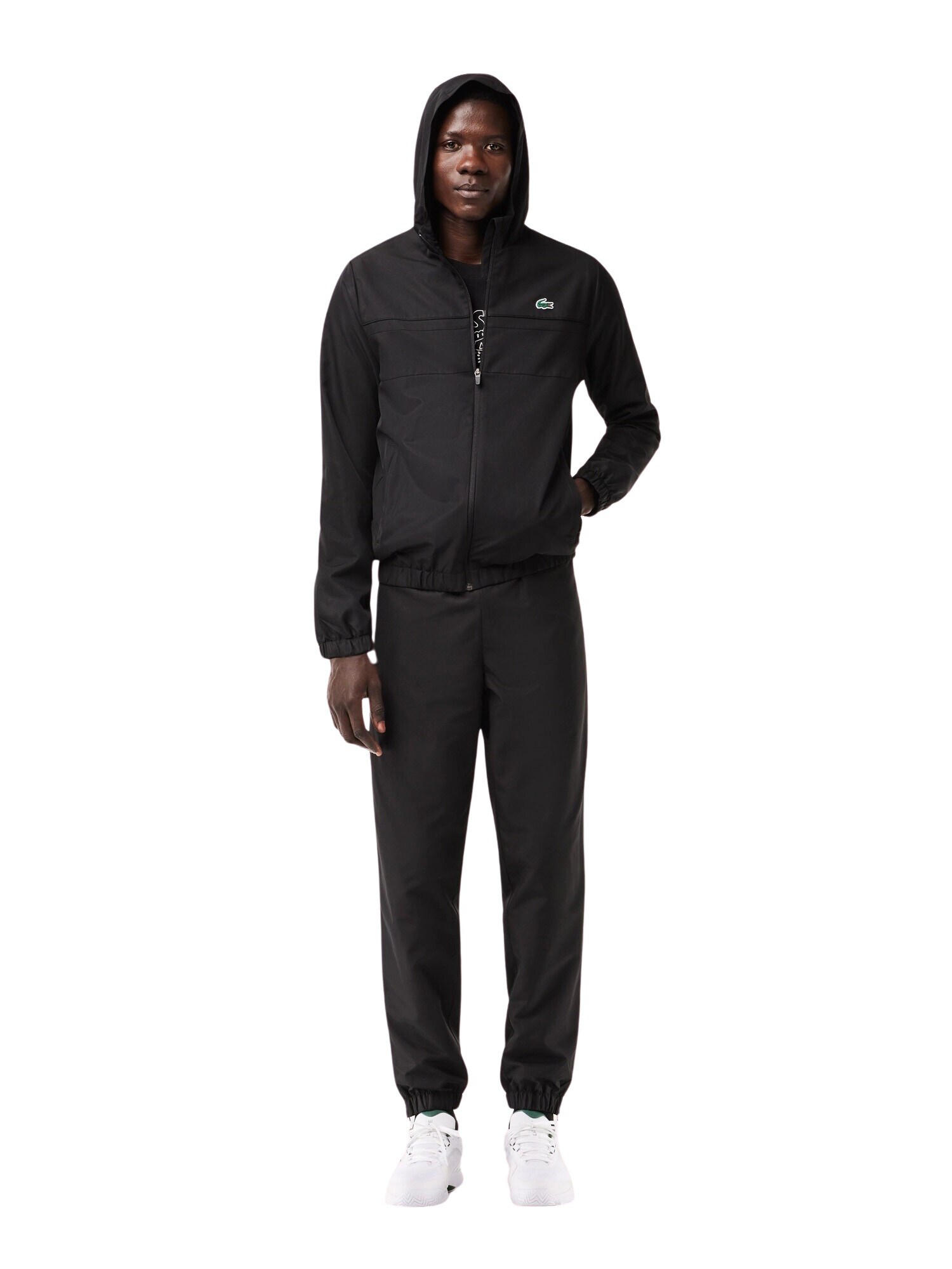 LACOSTE Chaqueta de entretiempo verde / rojo sangre / negro / blanco – imagen 3