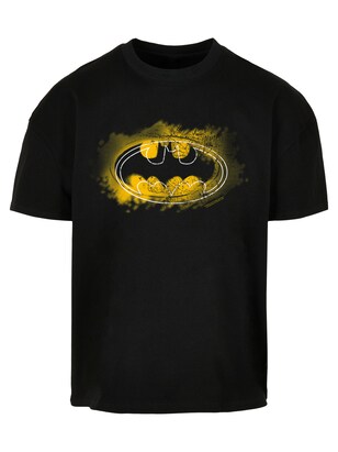 F4NT4STIC Shirt ‘Batman’ Geel / Zwart / Wit