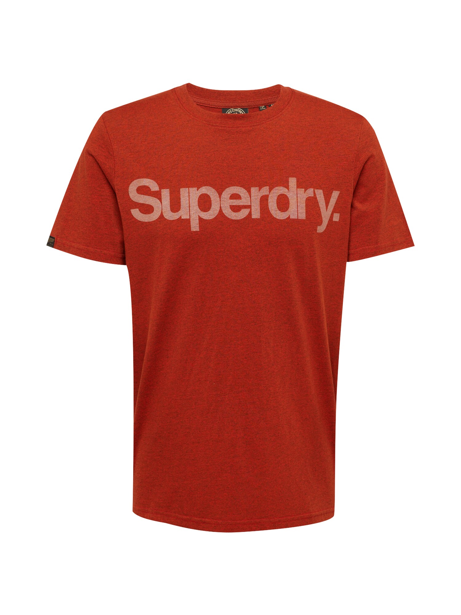 Superdry Tričko 'CLASSIC'  pastelovo zelená / oranžová melírovaná