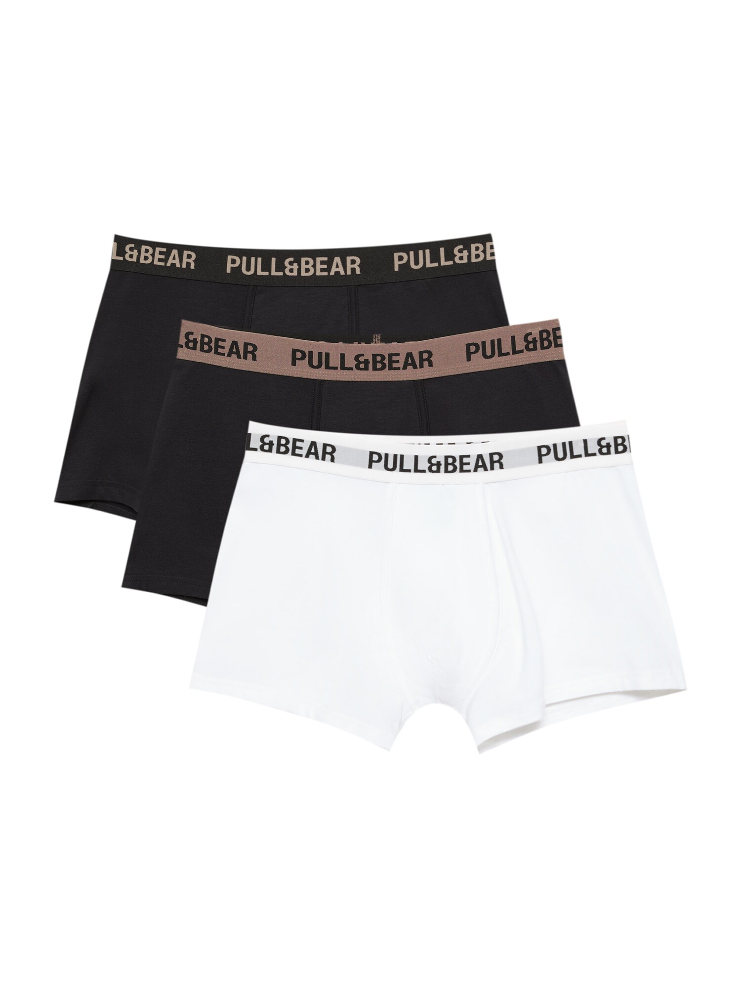 Pull&Bear Boxeri  gri taupe / grej / negru / alb