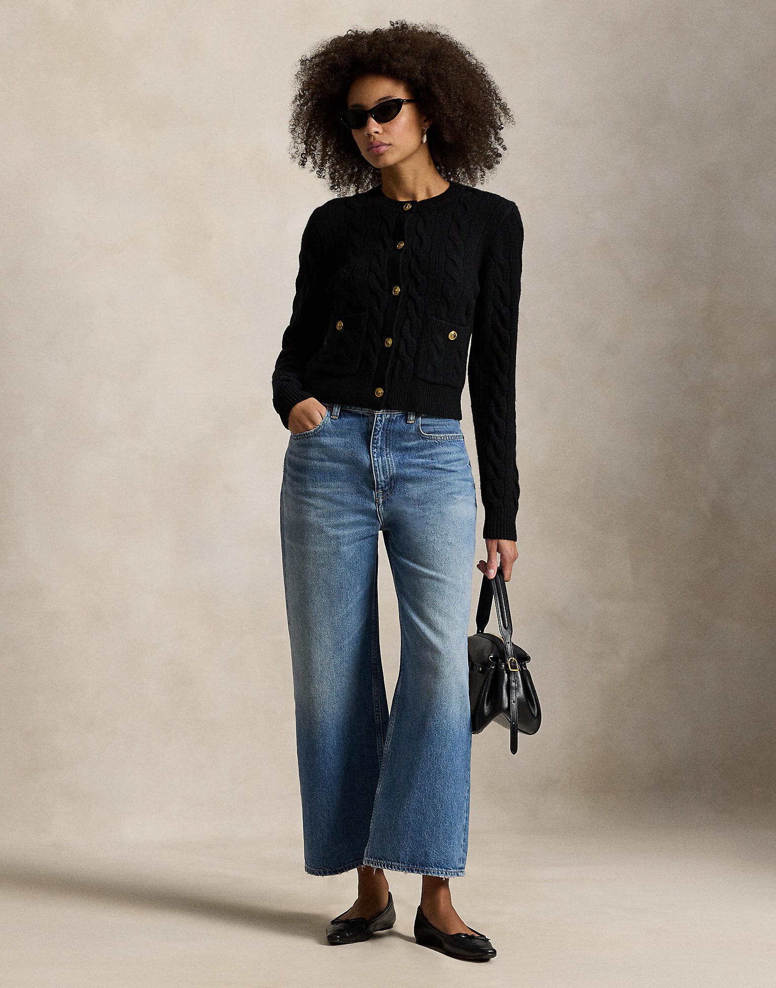 Polo Ralph Lauren Cárdigan  oro / negro – imagen 4