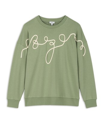 Twist Sweatshirt Groen / Wit