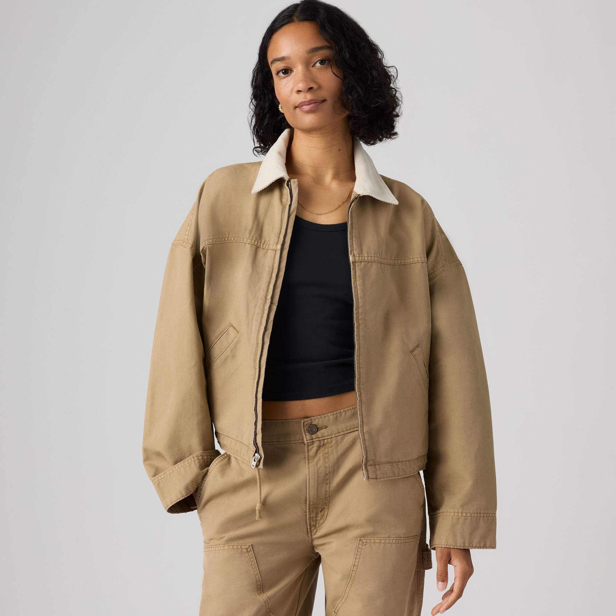 LEVI'S ® Chaqueta de entretiempo 'Loose Workwear Jacket'  beige / offwhite – imagen 3