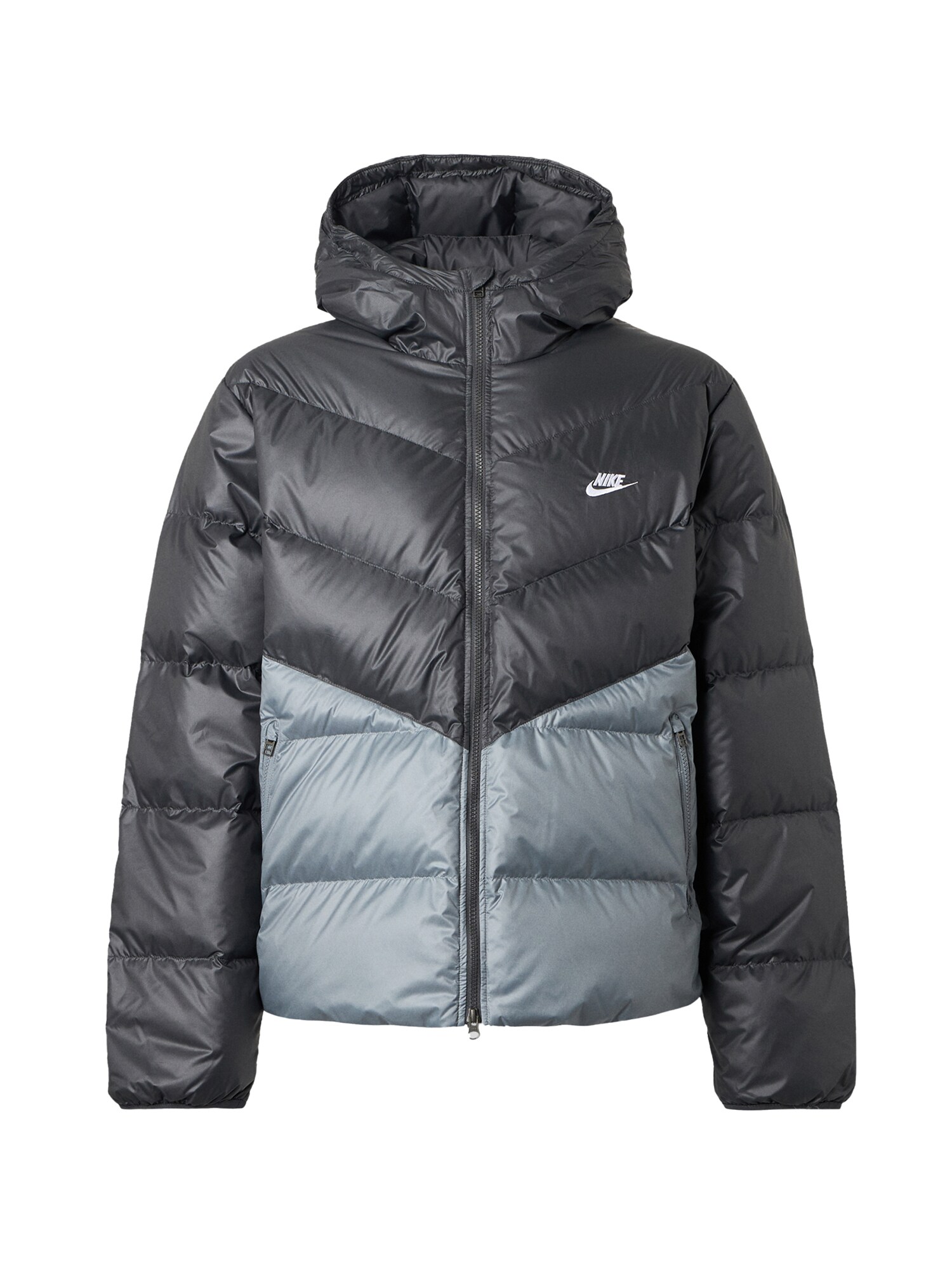 Nike Sportswear Geacă de iarnă Windrunner  gri metalic / negru