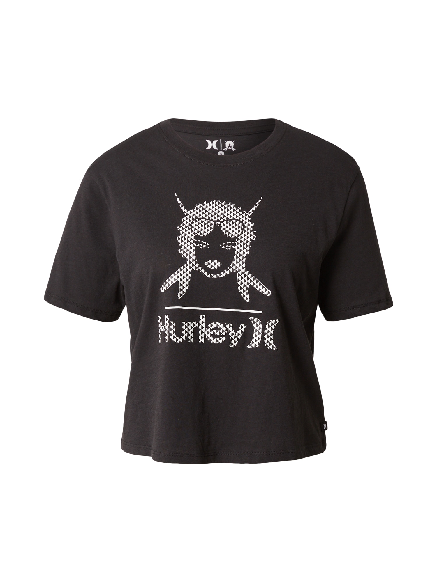 Hurley Функционална тениска  черно / бяло