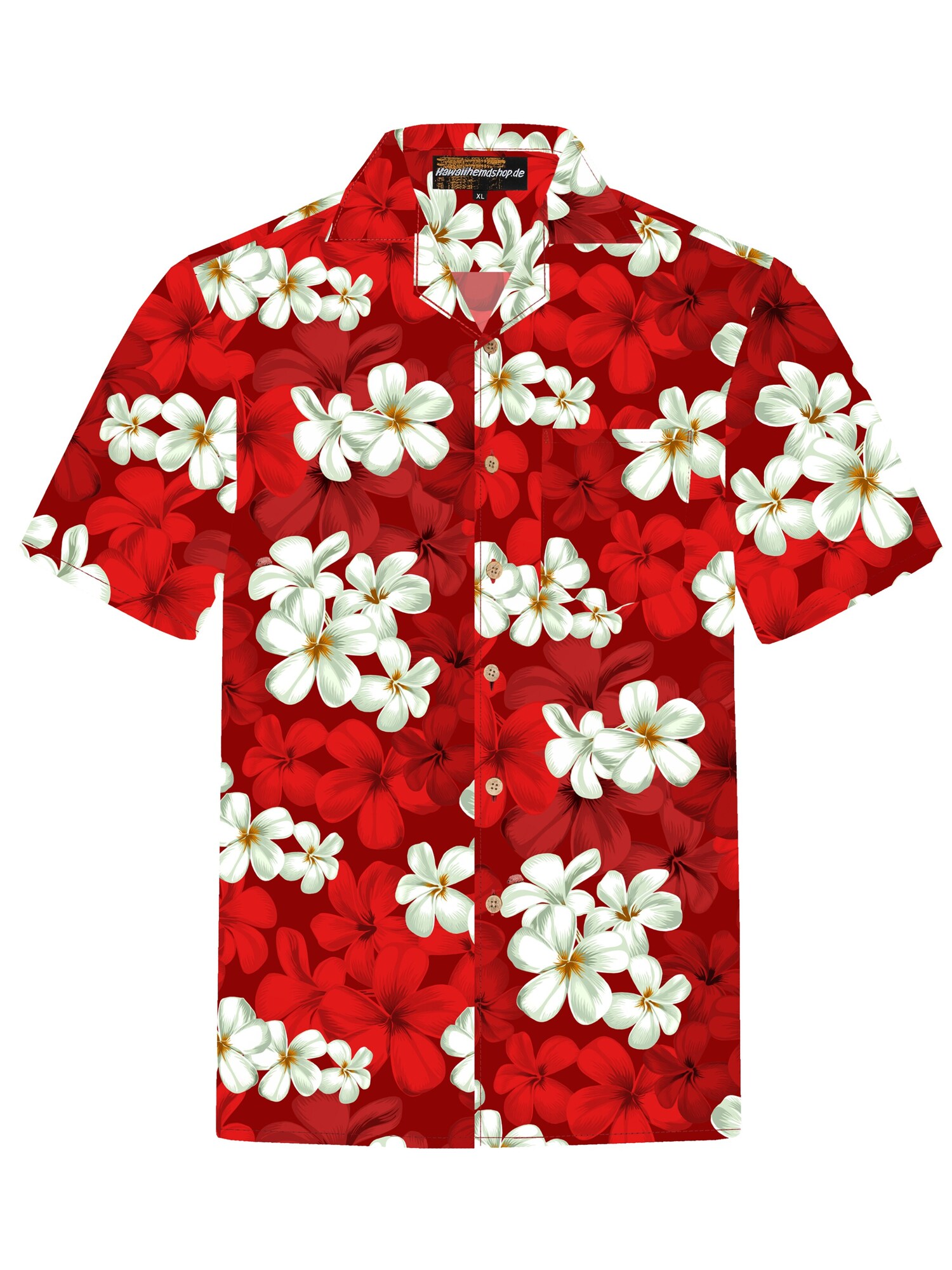 Hawaiihemdshop.de Camisa 'Hawaiihemd "Classic Red"' rojo