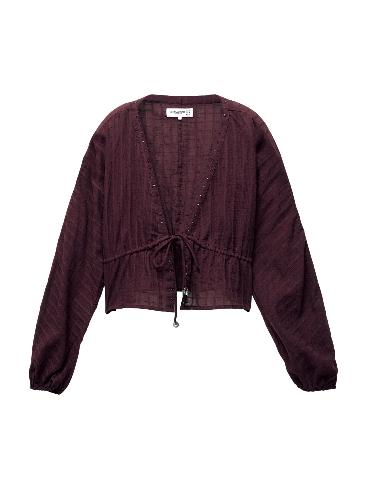 Pull&Bear Bluză  roșu burgundy