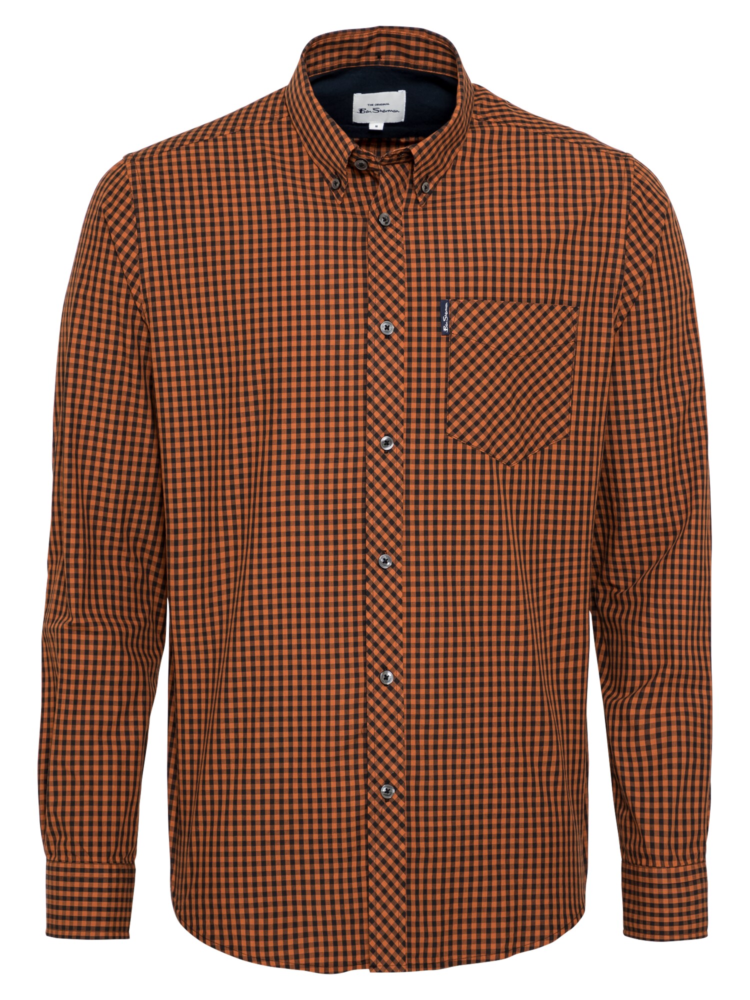 Ben Sherman Dalykiniai marškiniai 'GINGHAM'  ruda / juoda
