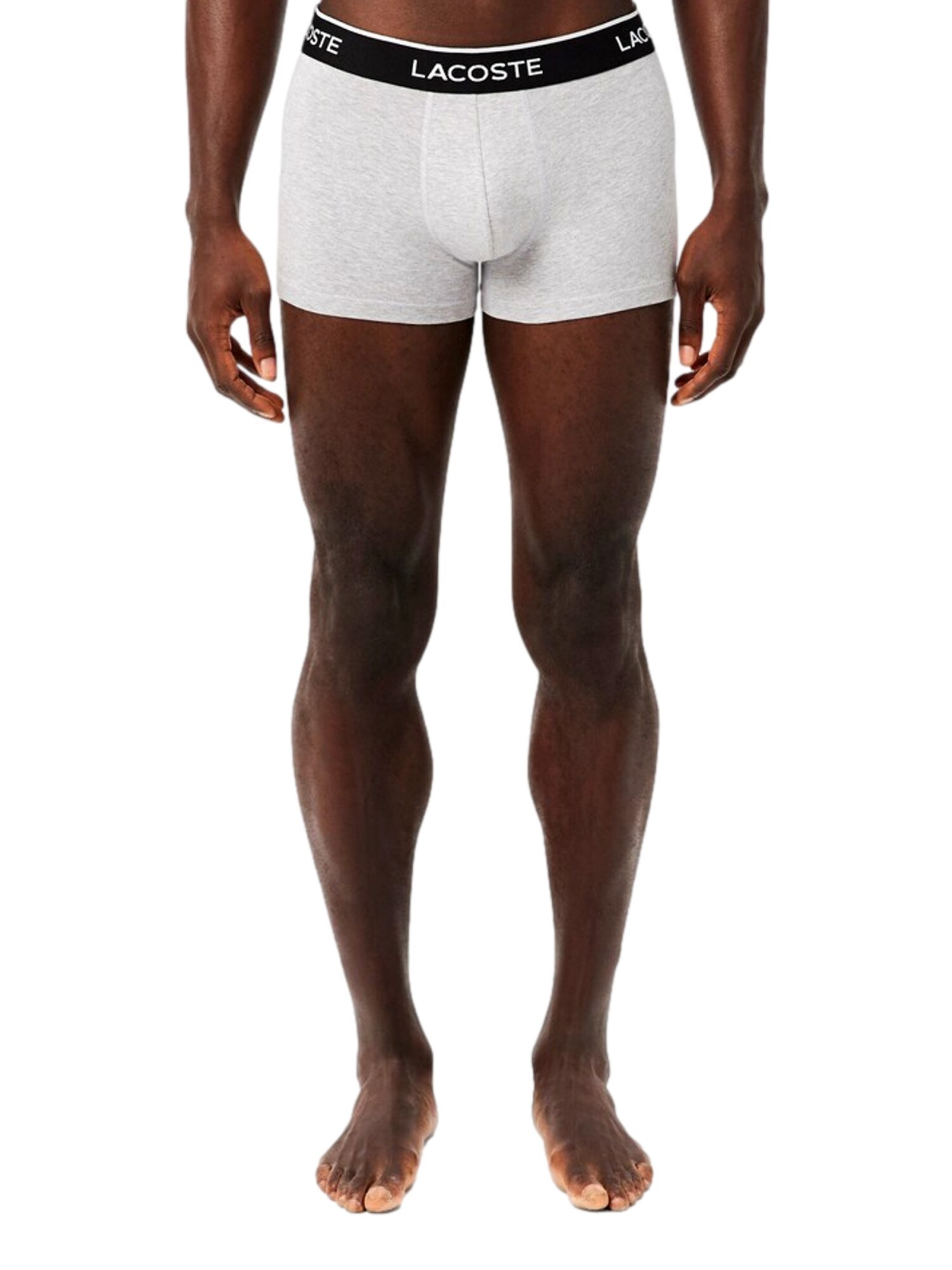 LACOSTE Calzoncillo boxer  gris oscuro / gris moteado / negro – imagen 4