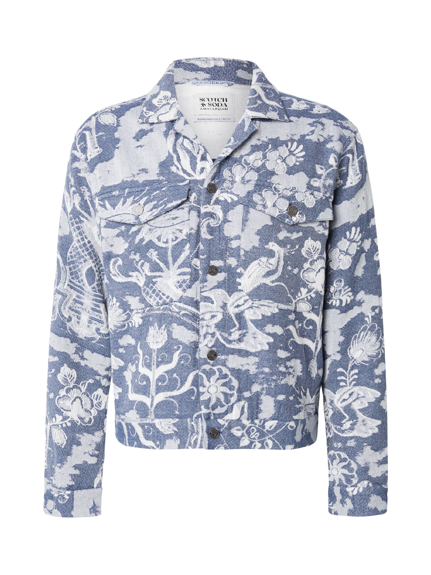 SCOTCH & SODA Geacă de primăvară-toamnă Delfts albastru porumbel / alb