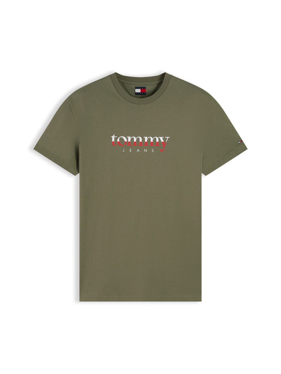T-shirt oliv / eldröd