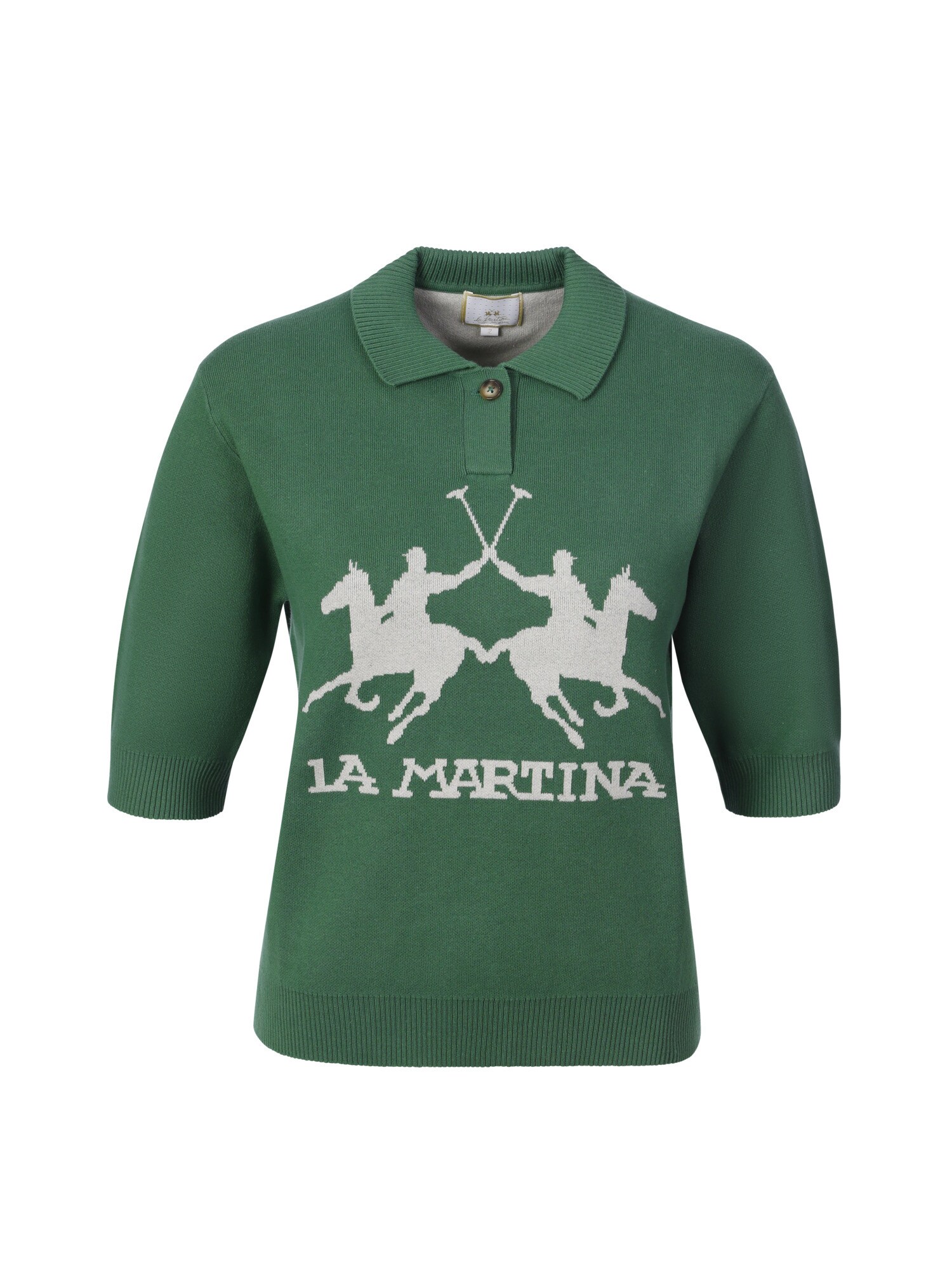 La Martina Camiseta ' WCS003 '  gris / verde oscuro