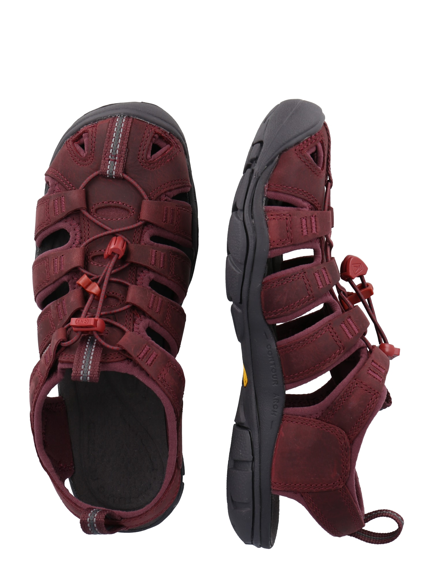 KEEN Sandalias gris / borgoña / rojo anaranjado – imagen 2