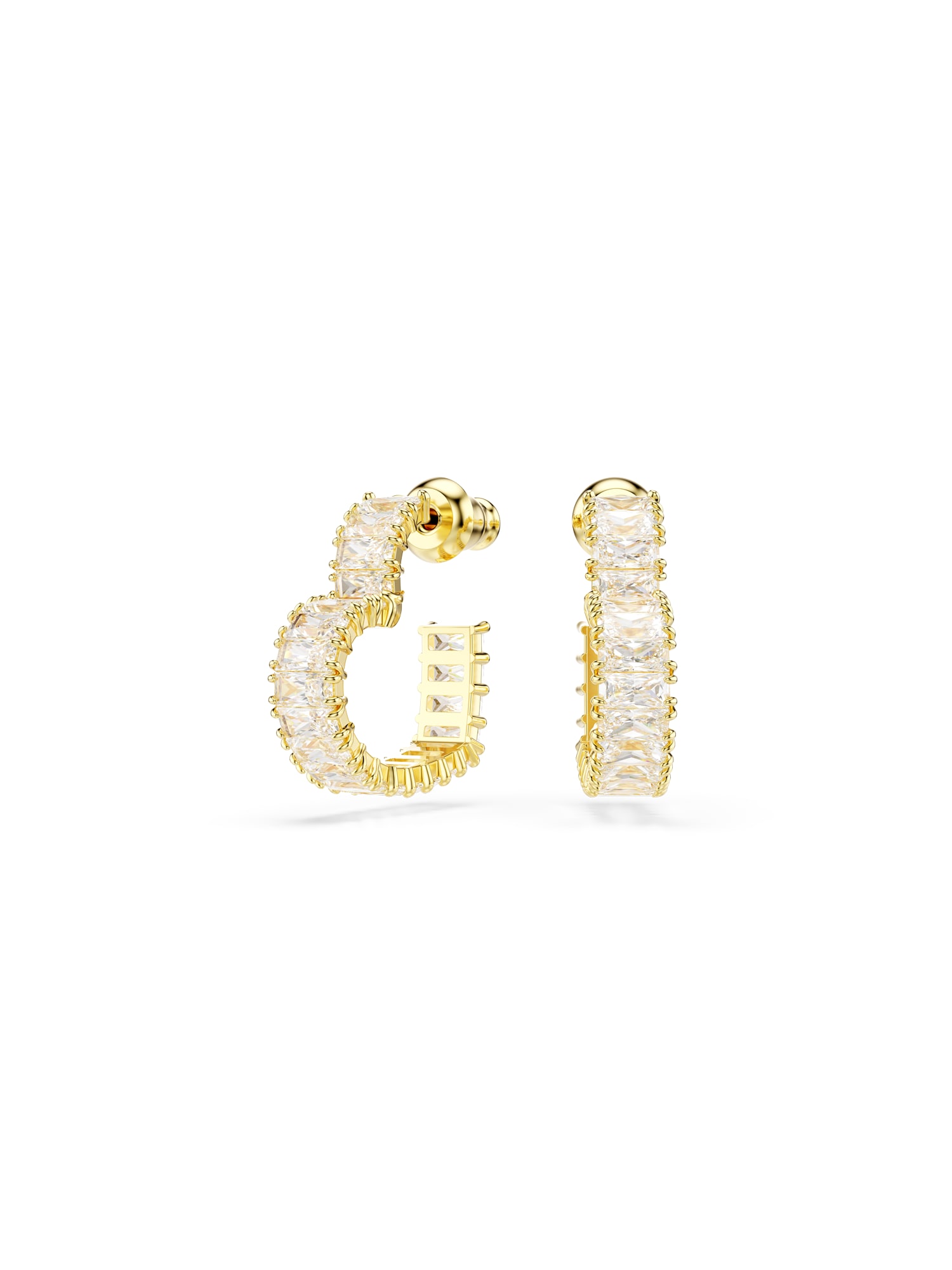 Swarovski Cercei Matrix  auriu / alb perlat