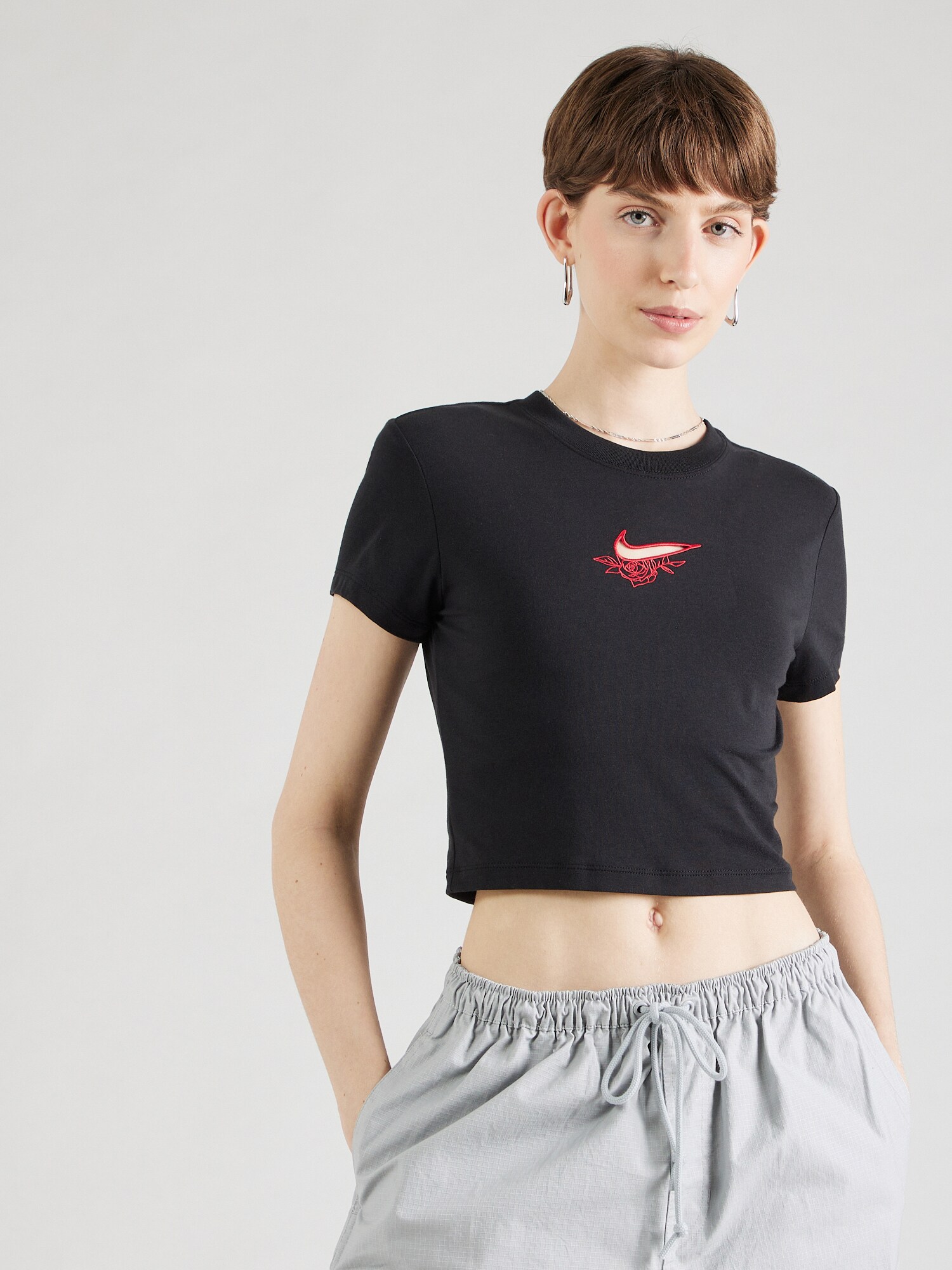 Nike Sportswear Póló 'VDAY'  kárminvörös / fekete / fehér termék 2. képe