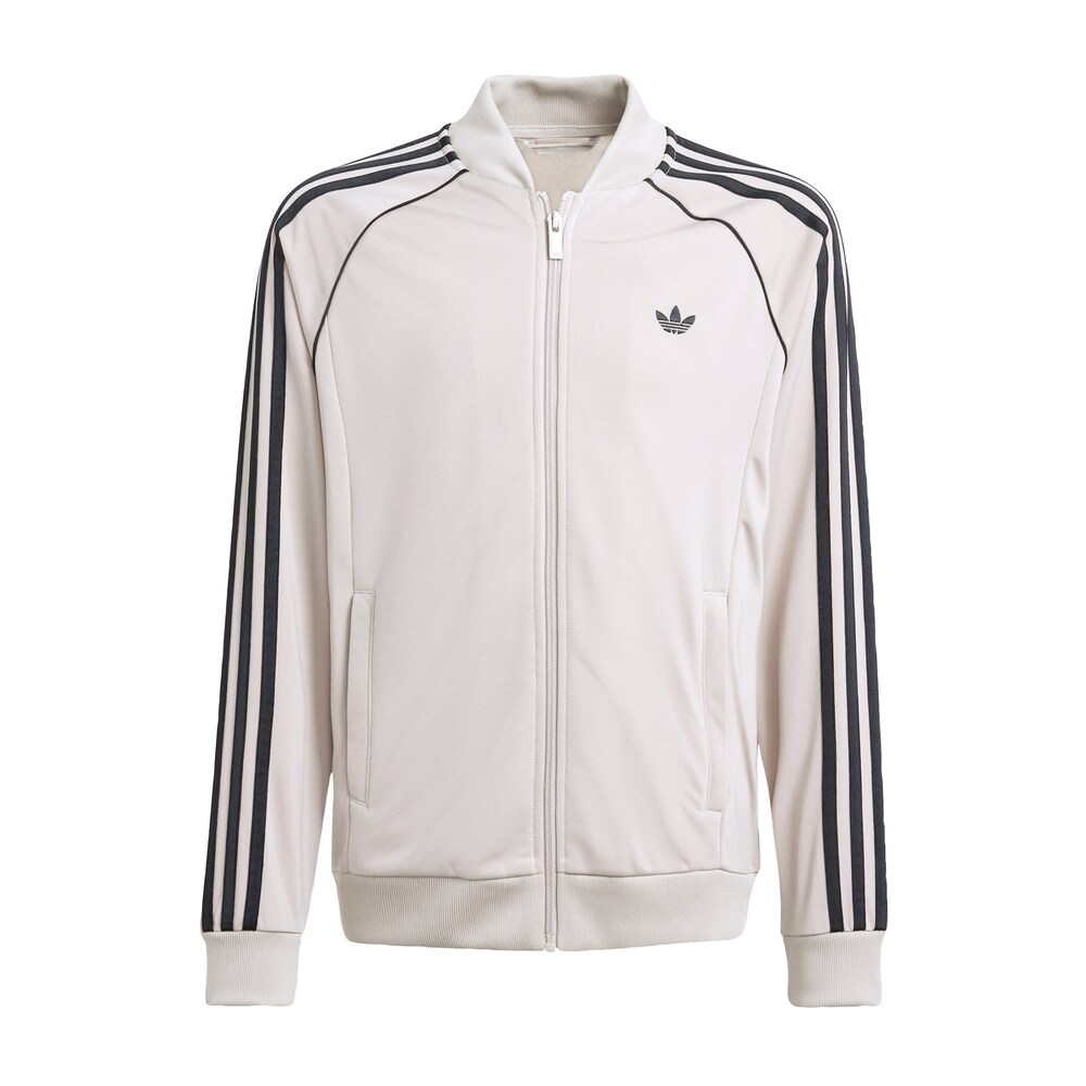 ADIDAS ORIGINALS Sweatjacke Jungen Größe 128 creme / schwarz