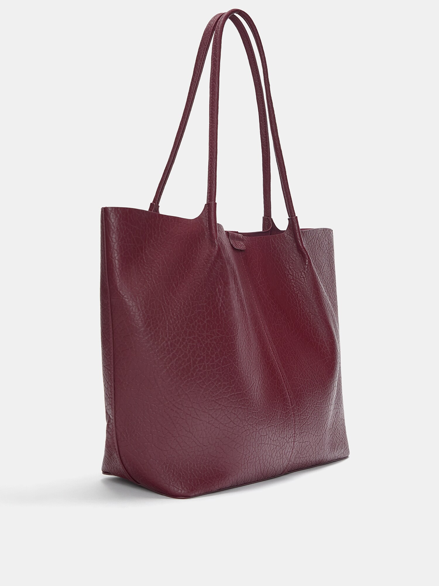Pull&Bear Shopper táska  burgundi vörös termék 2. képe