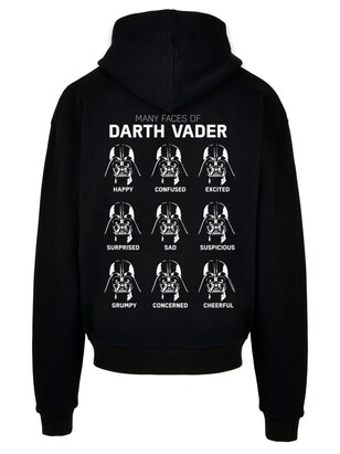 F4NT4STIC Sweatshirt ‘Tar Wars The Many Faces Of Darth Vader’ Zwart / Wit