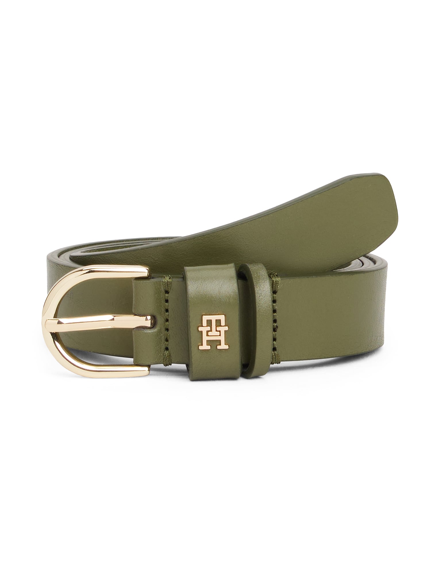 TOMMY HILFIGER Curea ESSENTIAL EFFORTLESS  auriu / oliv