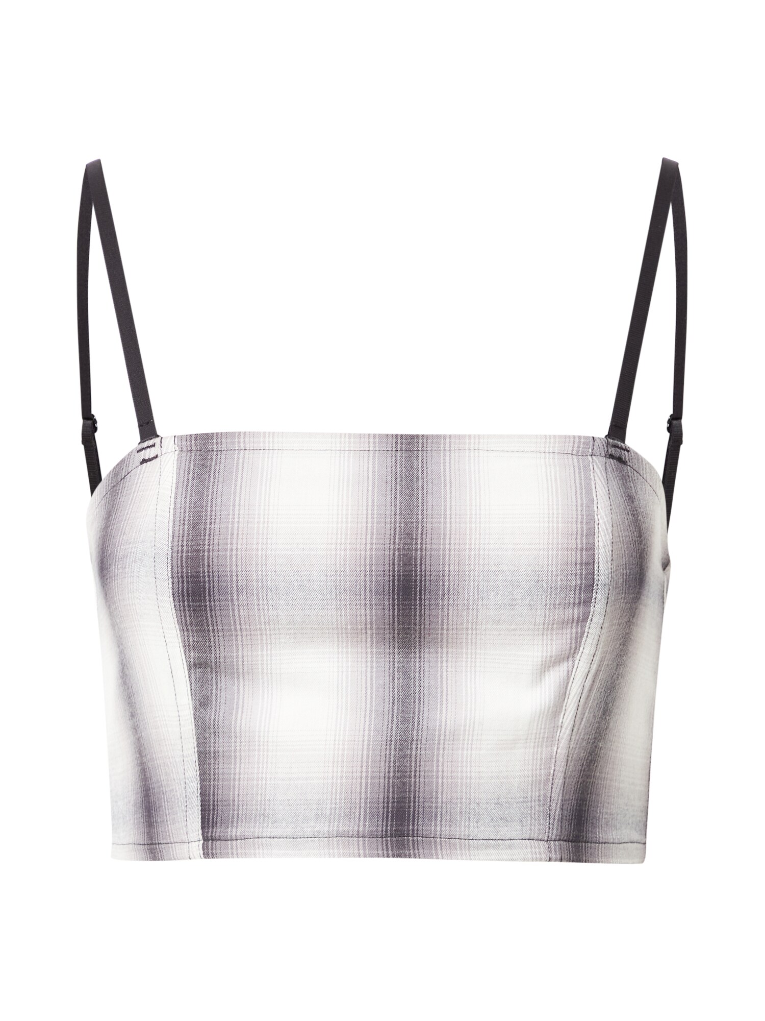 WEEKDAY Top Amanda  negru / alb