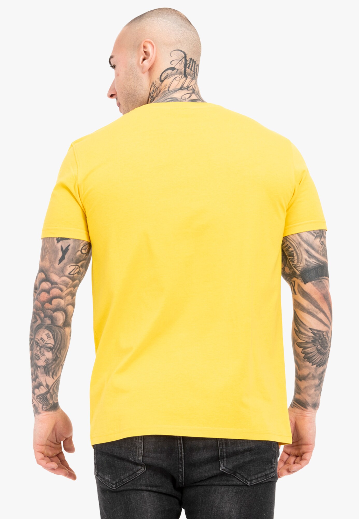 Tapout Póló 'BLADE'  sárga / fekete / fehér termék 2. képe