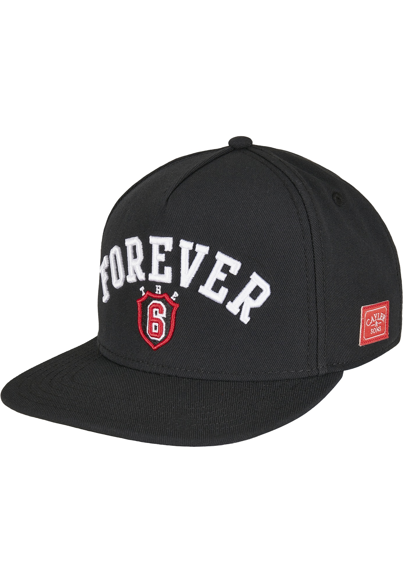 Cayler & Sons Kepurė 'Forever Six' juoda / balta / raudona