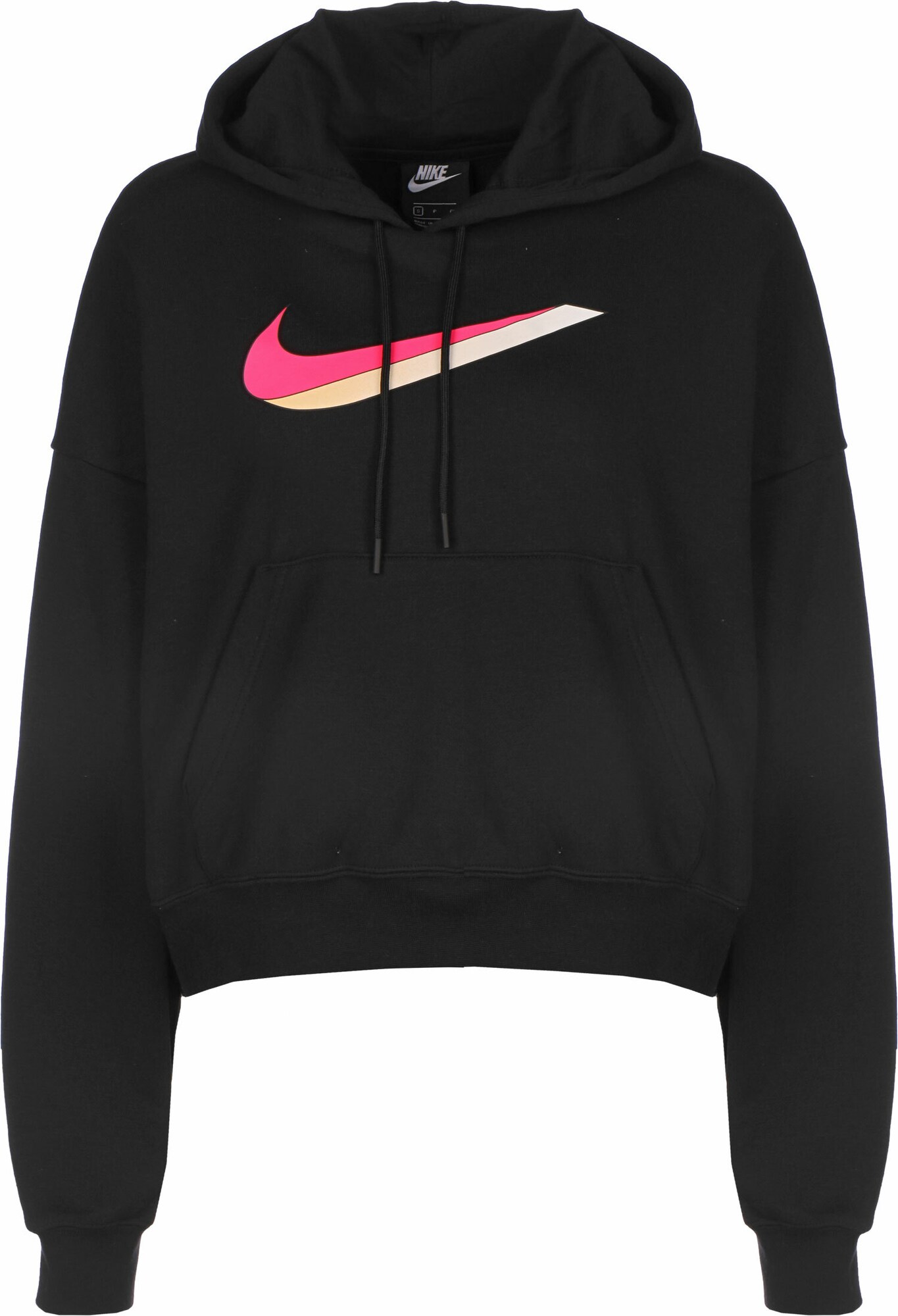 Nike Sportswear Megztinis be užsegimo 'Icon Clash'  juoda / rožinė