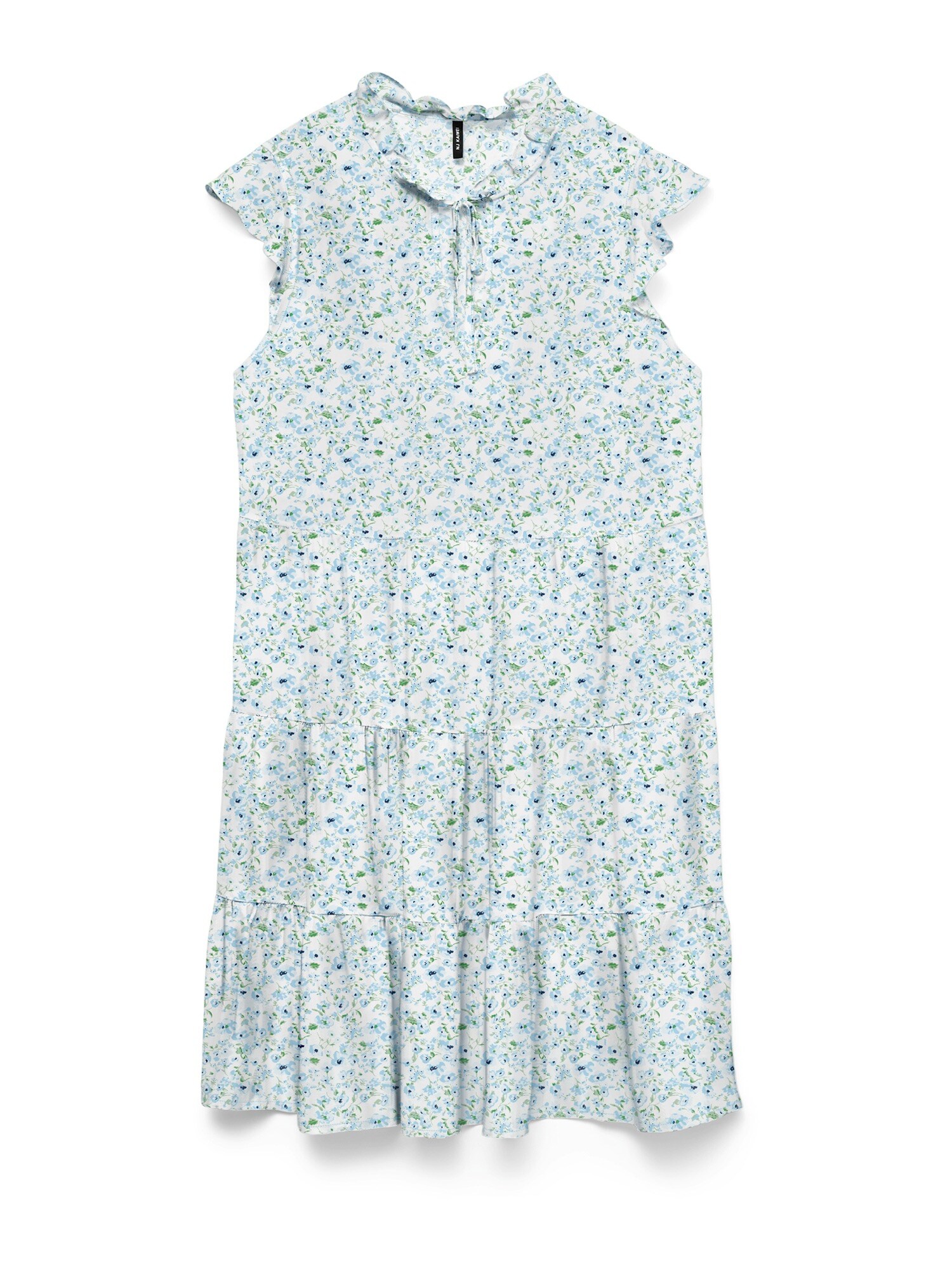 VERO MODA Rochie 'VMALBA'  albastru deschis / verde mentă / alb