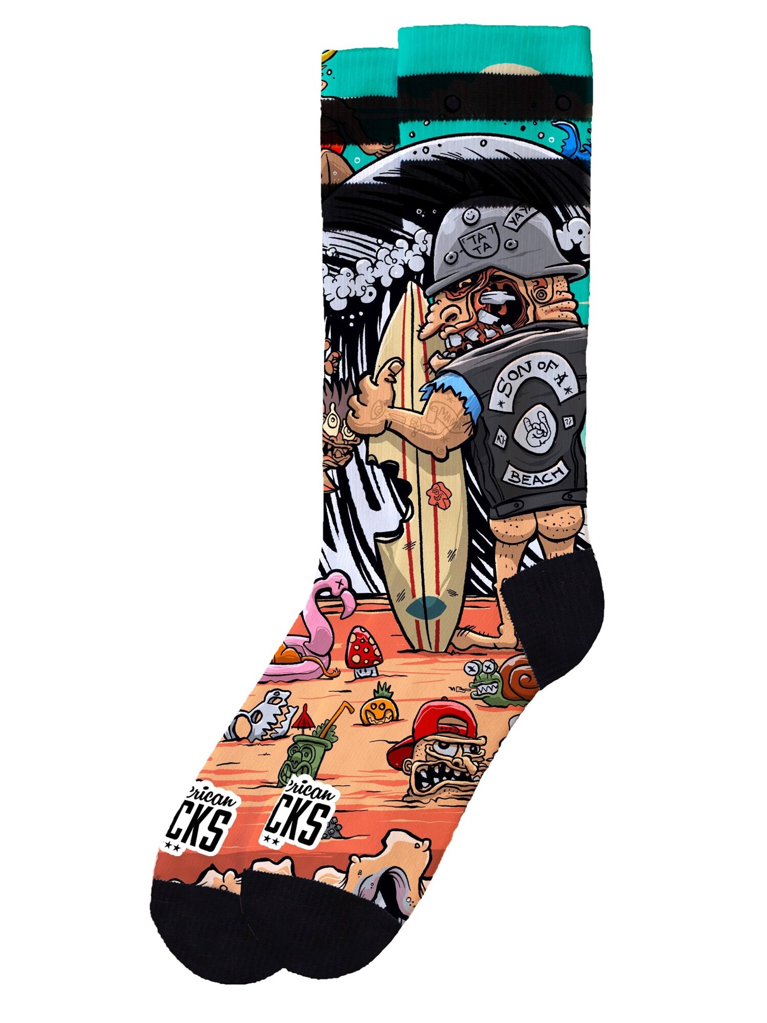 American Socks Calcetines 'Son of a beach' naranja