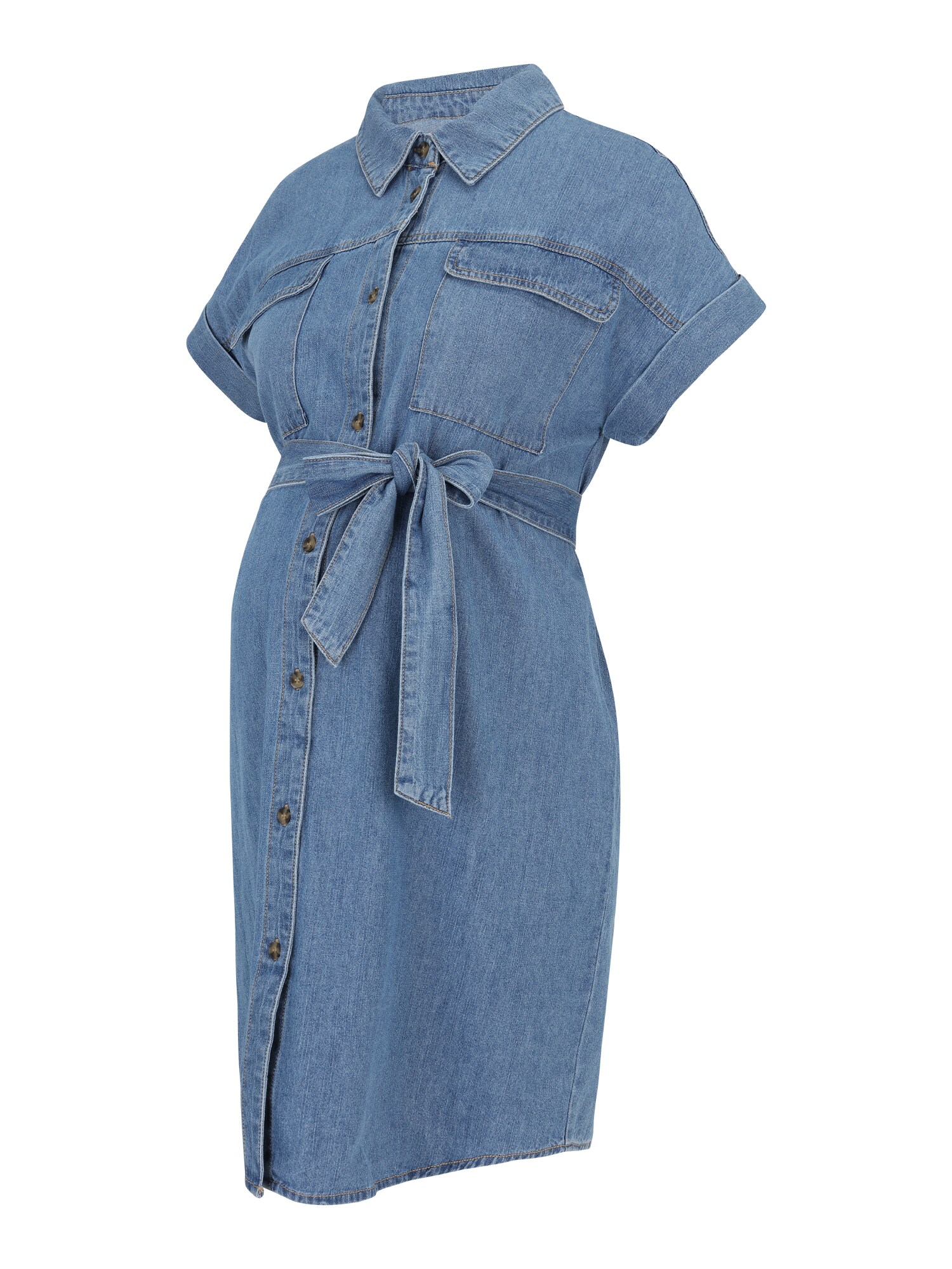 Vero Moda Maternity Košeľové šaty 'VMMNOTUS'  modrá denim