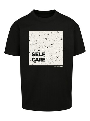 F4NT4STIC Shirt ‘SELF CARE’ Crème / Zwart