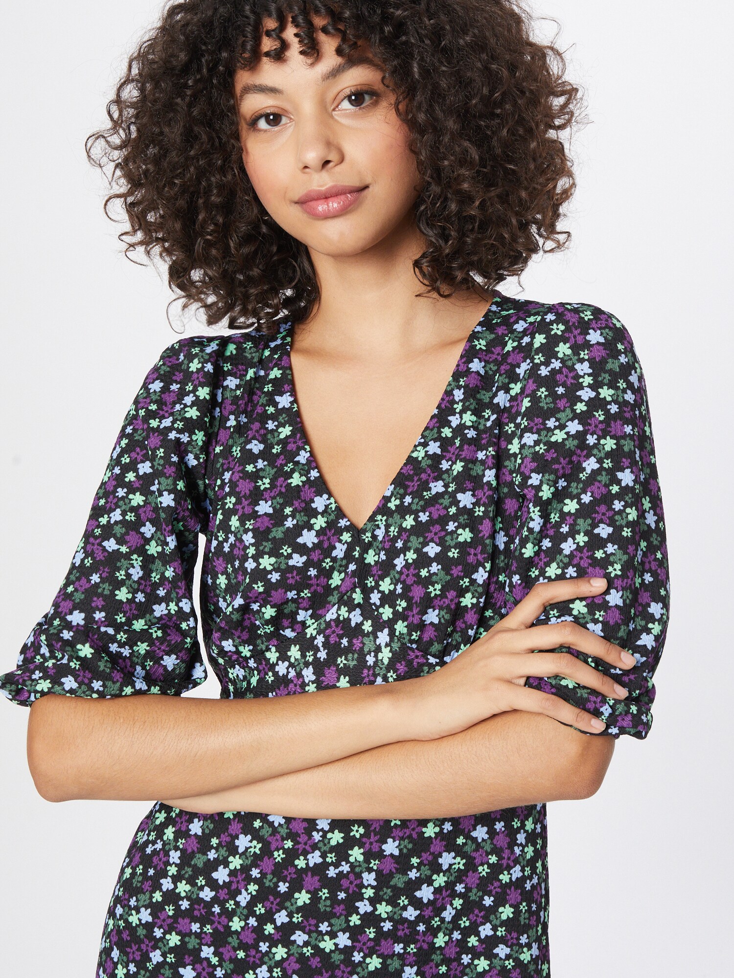 Dorothy Perkins Šaty dymovo modrá / zelená / fialová / čierna (obrázok 5)