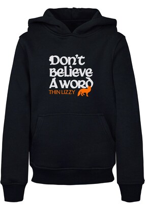 Merchcode Sweatshirt ‘Thin Lizzy – Dont Believe A Word’ Oranje / Zwart / Wit