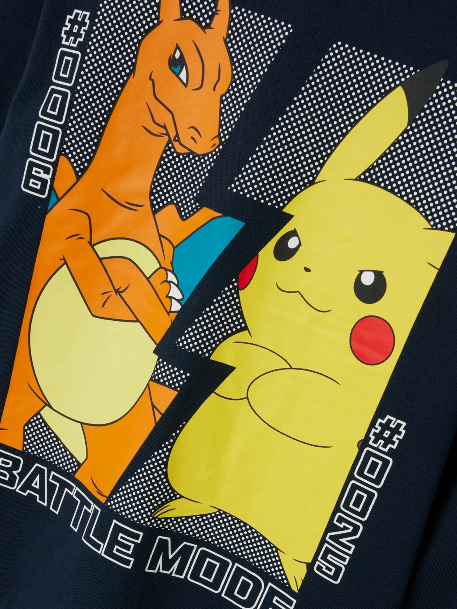 NAME IT Póló 'NKMAmas Pokemon'  tengerészkék / sárga / narancs / fehér termék 2. képe