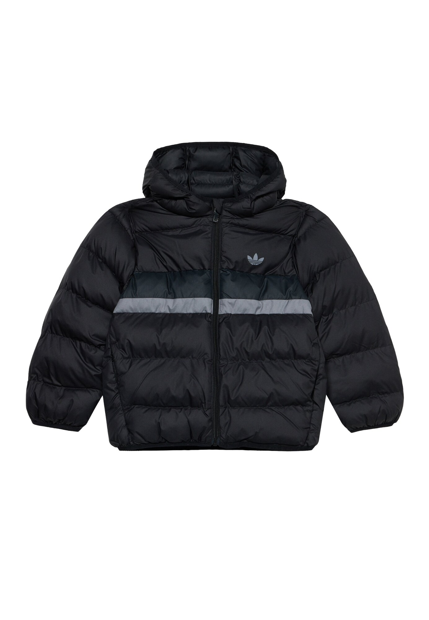 ADIDAS ORIGINALS Geacă de primăvară-toamnă gri deschis / negru