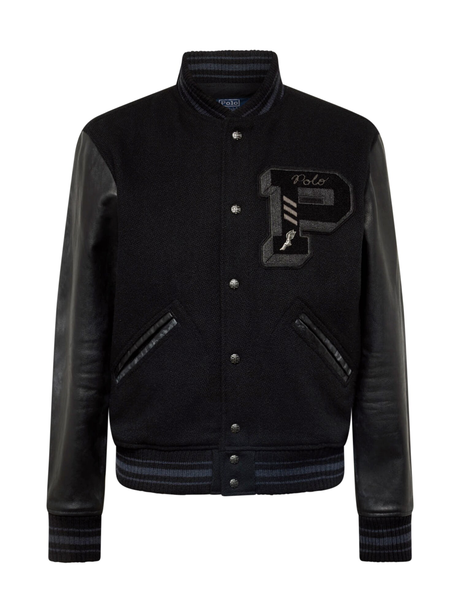 Polo Ralph Lauren Geacă de primăvară-toamnă  gri grafit / negru