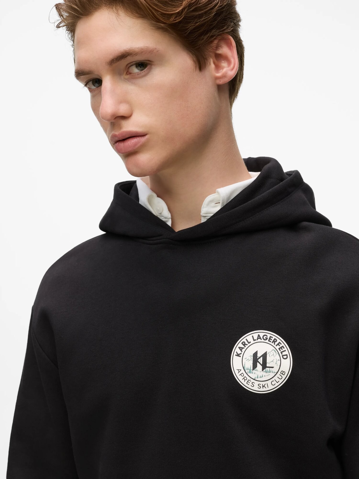 Karl Lagerfeld Sudadera 'Après Ski Club'  gris / negro / blanco – imagen 4